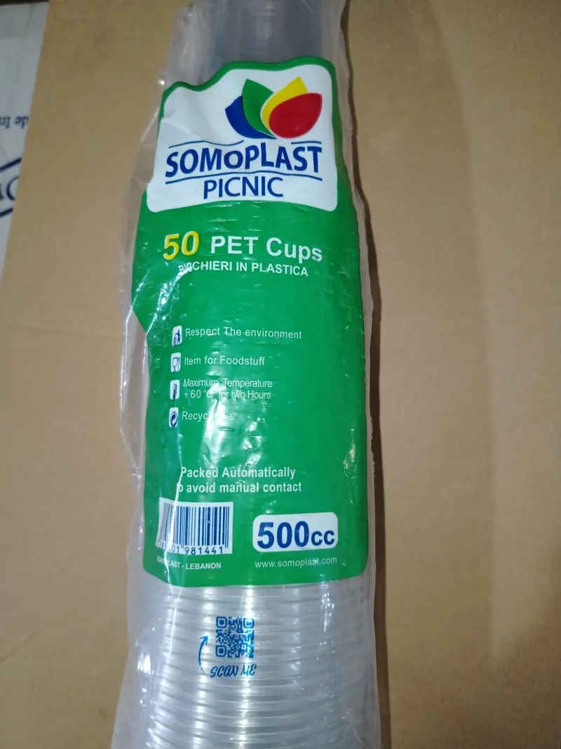 Cup plastic 500cc pet