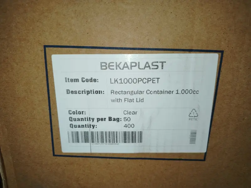 Boxe rectangle 1000cc