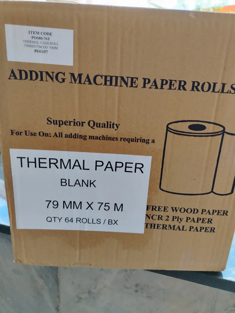 Roll paper 8*8 75m euro