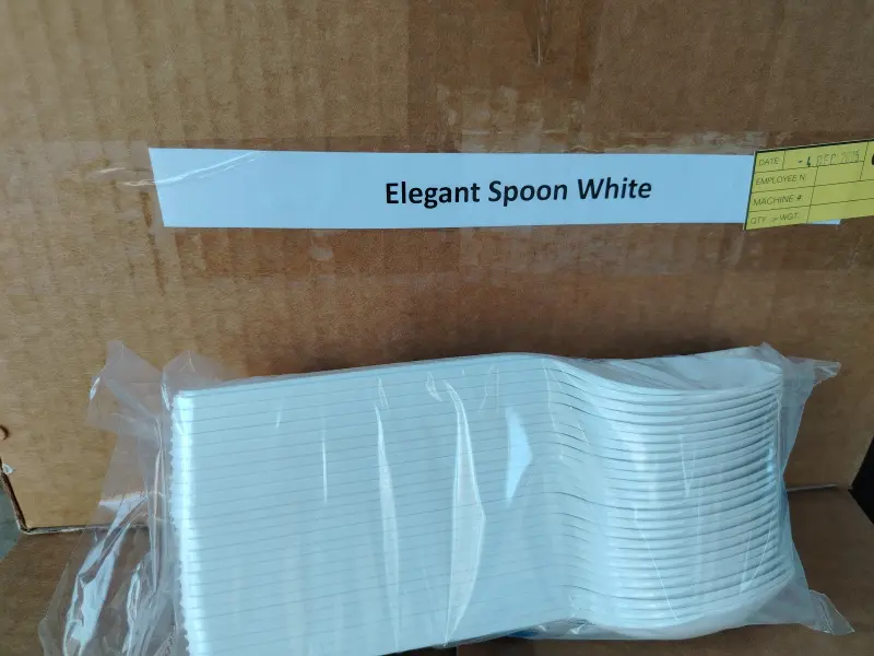 Spoon white heavy duty