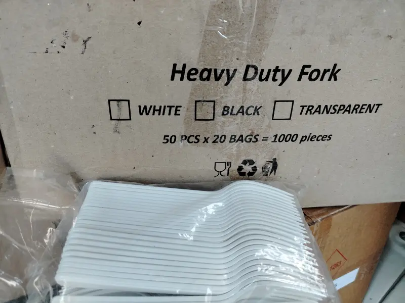 Fork white heavy duty