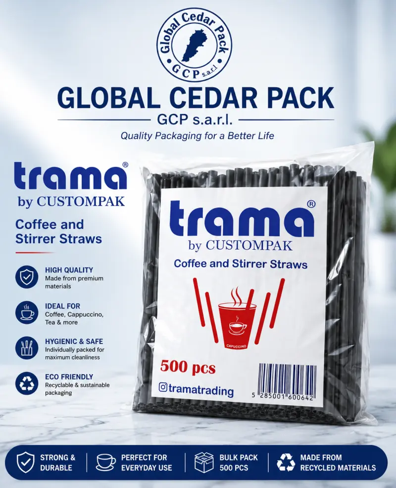 Straws coffee black 500
